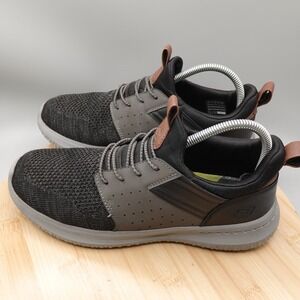 Skechers Shoes Mens 8 Black Gray Delson 3.0 Classic Fit Athletic Run 56299 Flaw
